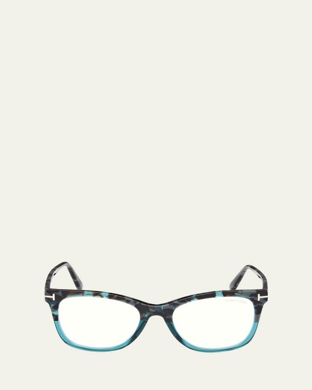 Square Acetate Blue Block Glasses